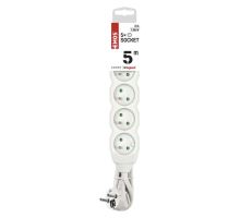 Prodlužovací kabel 5 zásuvek 5m, bílý (3)