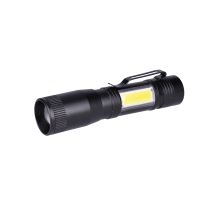 Solight LED kovová svietidlo 3W + COB, 150 + 60lm, AA, čierna Solight LED kovová svietidlo 3W + COB, 150 + 60lm, AA, čierna