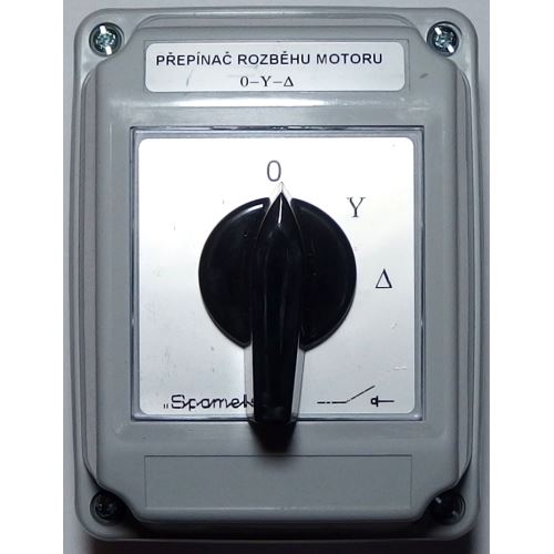 Přepínač rozběhu motoru LK25R-4.831 OB2 (0-Y-D) IP65