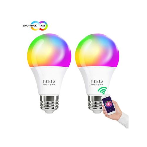 Smart LED žárovka E27 9W RGB NOUS P3/2pack WiFi Tuya sada 2ks