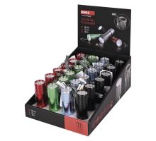 LED ručné kovové svietidlo P3848A, 50 lm, 3× AAA, 24 ks, display box
