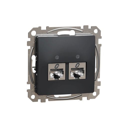 Sedna Design zásuvka datová 2-násobná RJ45 Cat.6A STP antracit