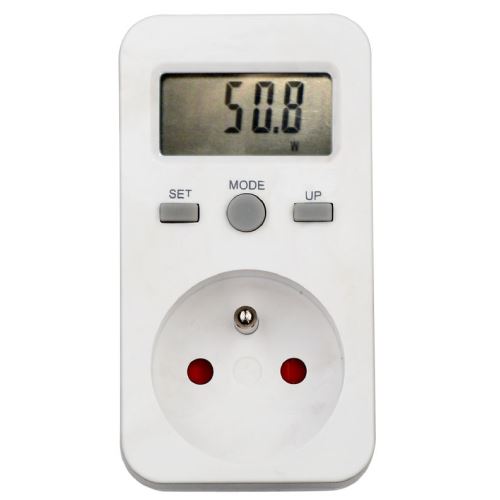 Elektromer zásuvkový merač spotreby s pamäťou PM5 - digitálny wattmeter do zásuvky zálohovania