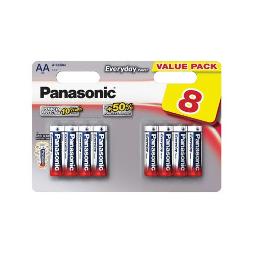 Baterie AA (R6) alkalická PANASONIC Everyday Power 8ks / blistr