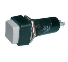 Přepínač tlačítko čtv. OFF-(ON) 250V/1A bílé