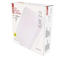 LED přisazené svítidlo TORI, čtvercové bílé 15W neutr. b., IP54