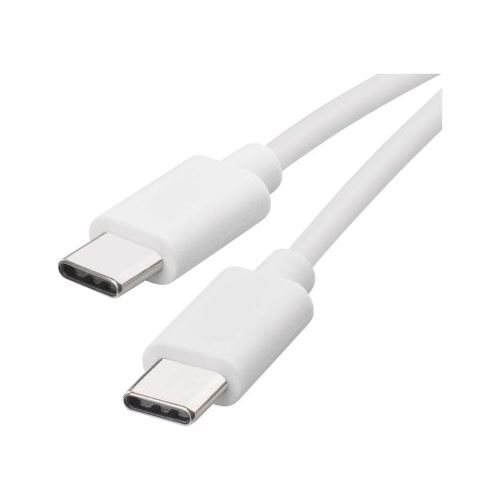 Nabíjecí a datový kabel USB-C 2.0 / USB-C 2.0, 1 m, bílý