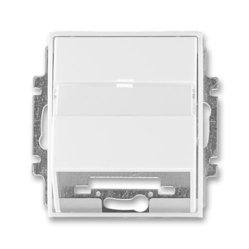 Kryt zásuvky komunikačné s popisovacími poľom, biela / biela, ABB Element, Time 5014-A00100 03