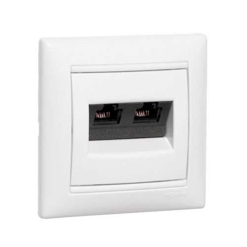 Valena zásuvka datová 2-násobná RJ 45 Cat.5 UTP Béžová