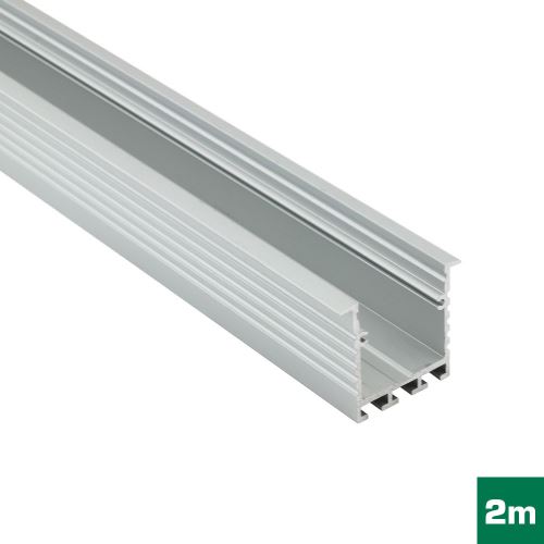 AL profil FKU56 C31/MP10 pro LED, bez plexi, 2m, elox