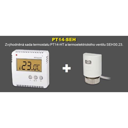 Prostorový termostat PT14-HT + termoventil SEH30.23