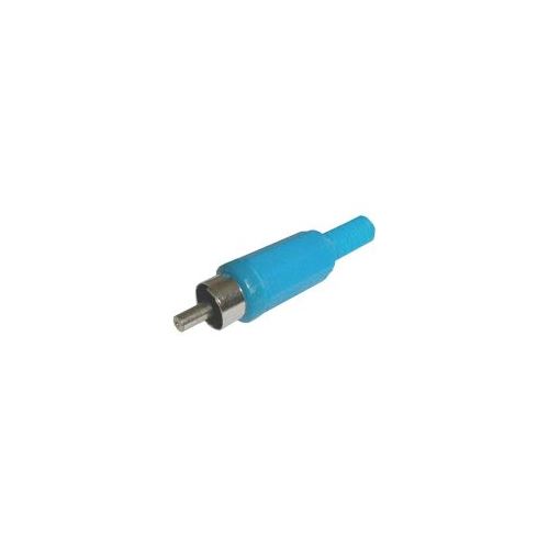 Konektor CINCH kabel plast modrý