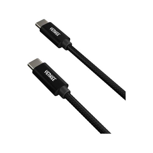Kábel YENKEE YCU C02 BK USB-C/USB-C 2.0 0,2m Black