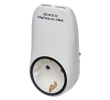 Zásuvka s 2× USB SCHUKO