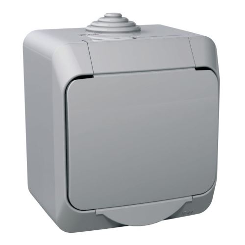 Cedar Plus spínač 1 IP44 šedá