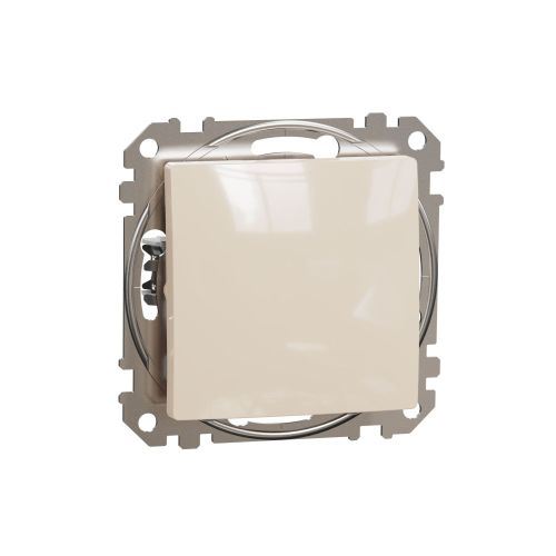 Sedna Design spínač 1/0 tlačítko bezšroubový béžová
