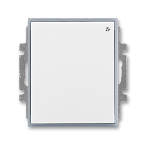 Spínač s krátkocestným ovládačom s RF prijímačom pre 868 MHz, biela / ľadová šedá, ABB, Element 3299E-A23108 04