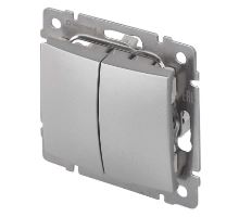 Valena spínač 6+6 Stříbrná metalíza