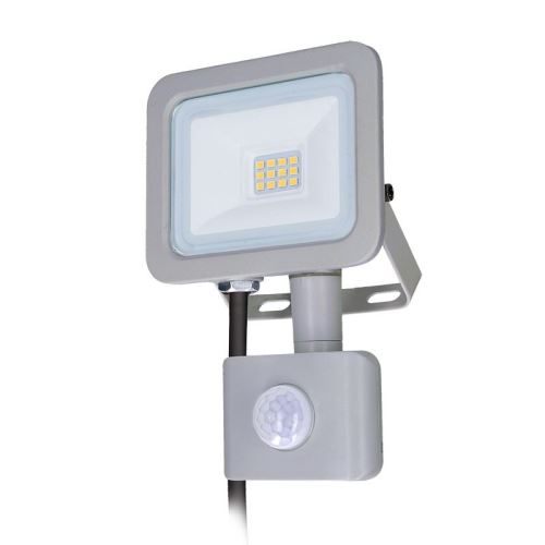 Solight LED reflektor Home sa senzorom, 10W, 750l, 4000K, IP44, šedý