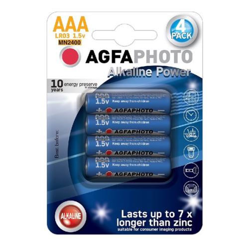 Batéria AAA (LR03) alkalická AGFAPHOTO Power 4ks/blister