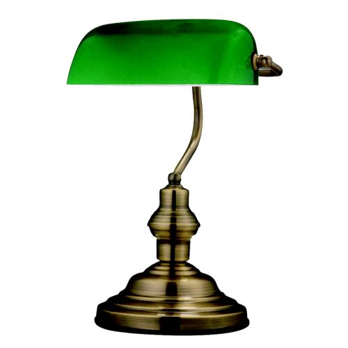 Stolní lampa BANK E27/60W patina RAB 4038