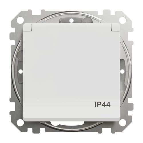 Sedna Design zásuvka 1-násobná s clonka viečko IP44 biela