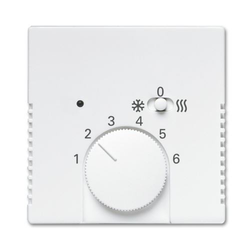 Kryt termostatu pre vykurovanie / chladenie, s posuvným prepínačom, štúdio biela, ABB Solo 2CKA001710A4049