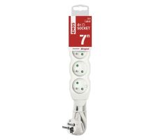 Prodlužovací kabel – 4 zásuvky, 7m, bílý (3)