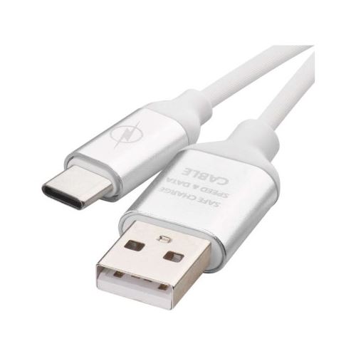 USB kabel 2.0 A/M - C/M 1m bílý