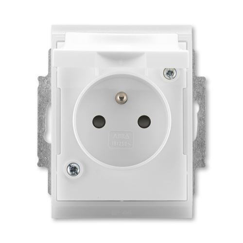 Zásuvka jednonásobná, IP 44, bílá/ledová bílá, ABB Element, Time 5518E-A02999 01
