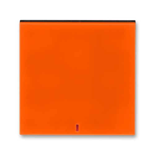Kryt jednoduchý s červeným priezorom, oranžová / dymová čierna, ABB Levit 3559H-A00655 66