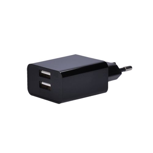 Solight USB nabíjecí adaptér, 2x USB, 3100mA max., AC 230V, černý  DC48-A