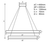 LED svítidlo + dálkový ovladač 65W - J5305/T (6)