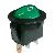 Přepínač kolébkový kul. pros. 2pol./3pin ON-OFF 250V/6A zelený Přepínač kolébkový kul. pros. 2pol./3pin ON-OFF 250V/6A zelený