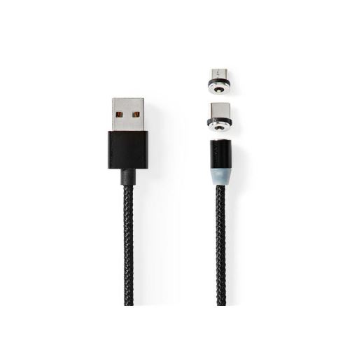 Kabel NEDIS CCGB60630BK20 USB 2v1 2m Black