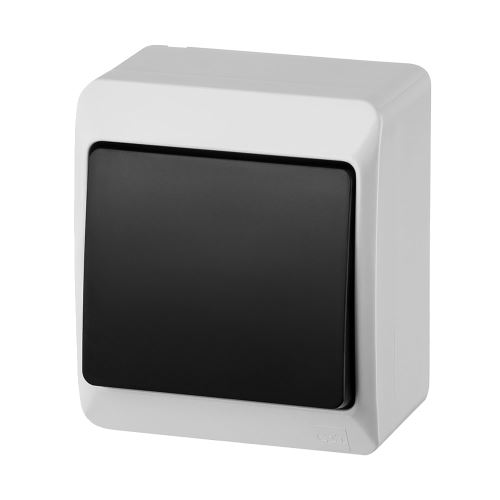 GALATEA IP44 Přepínač střídavý č.6 (bílá / kolébka černá)