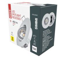 LED bodové svietidlo Exclusive biele 5W neutrálna biela
