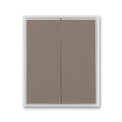 Kryt spínače dělený, lungo/mléčná bílá, ABB Time 3558E-A00652 26