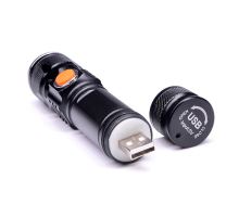 Solight LED kapesní nabíjecí svítilna, 3W, 200lm, USB, Li-ion (1)
