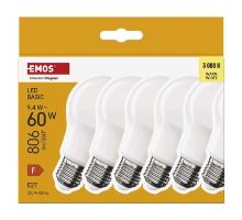 LED žiarovka Basic A60 / E27 / 9,4 W (60 W) / 806 lm / teplá biela (4)