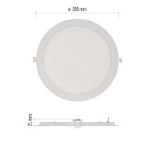 LED vestavné svítidlo NEXXO, kruhové, bílé, 25W, teplá bílá (3)