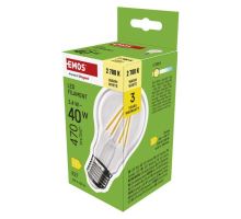 LED žiarovka Filament A60 / E27 / 3,4 W (40 W) / 470 lm / teplá biela