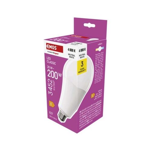 LED žárovka Classic A95 / E27 / 28 W (200 W) / 3452 lm / neutrální bílá