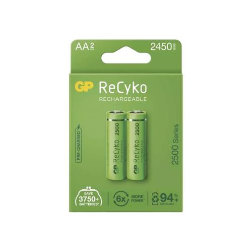Batérie AA (R6) nabíjacie 1,2V / 2450mAh GP Recyko 2ks