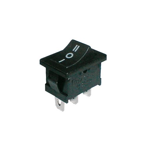 Prepínač kolískový 3pol./3pin ON-OFF-ON 250V / 6A čierny