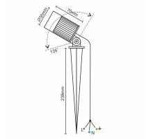 LED zahradní svítidlo 7W / IP67 / 4000K - LGL423 (1)