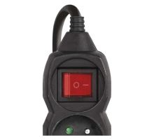 Predlžovací kábel s vypínačom - 3 zásuvky, 3m, čierny (7)