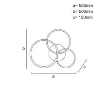 LED stropné svietidlo s diaľkovým ovládačom 64W - TB1301/BG (9)
