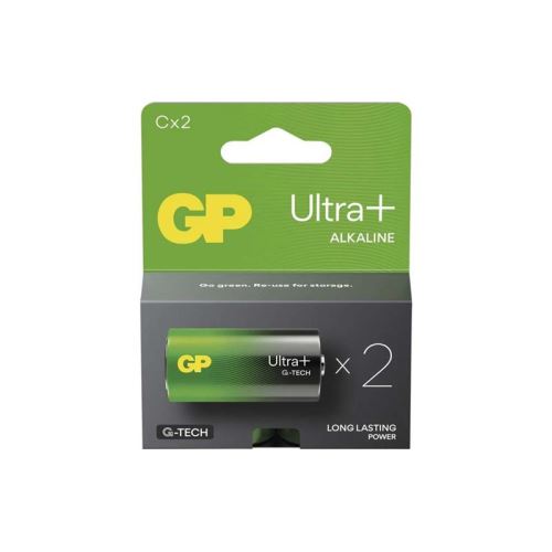 Baterie C (R14) alkalická GP Ultra Plus 2ks