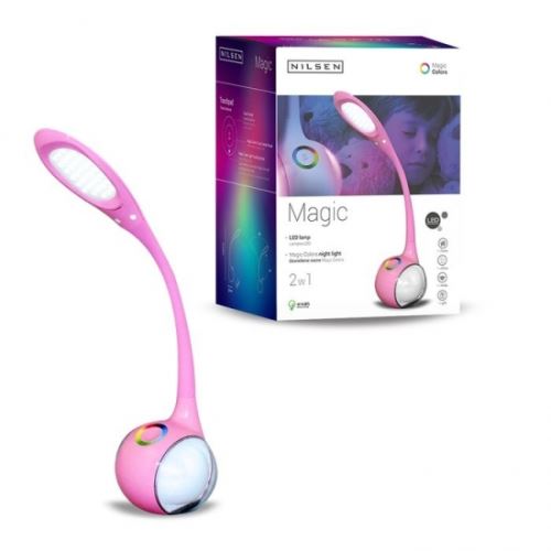 INUS005 svít.stolní LEDdotyk. 7W Magic růžové 4000K